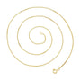 Gold chain necklace on a white background