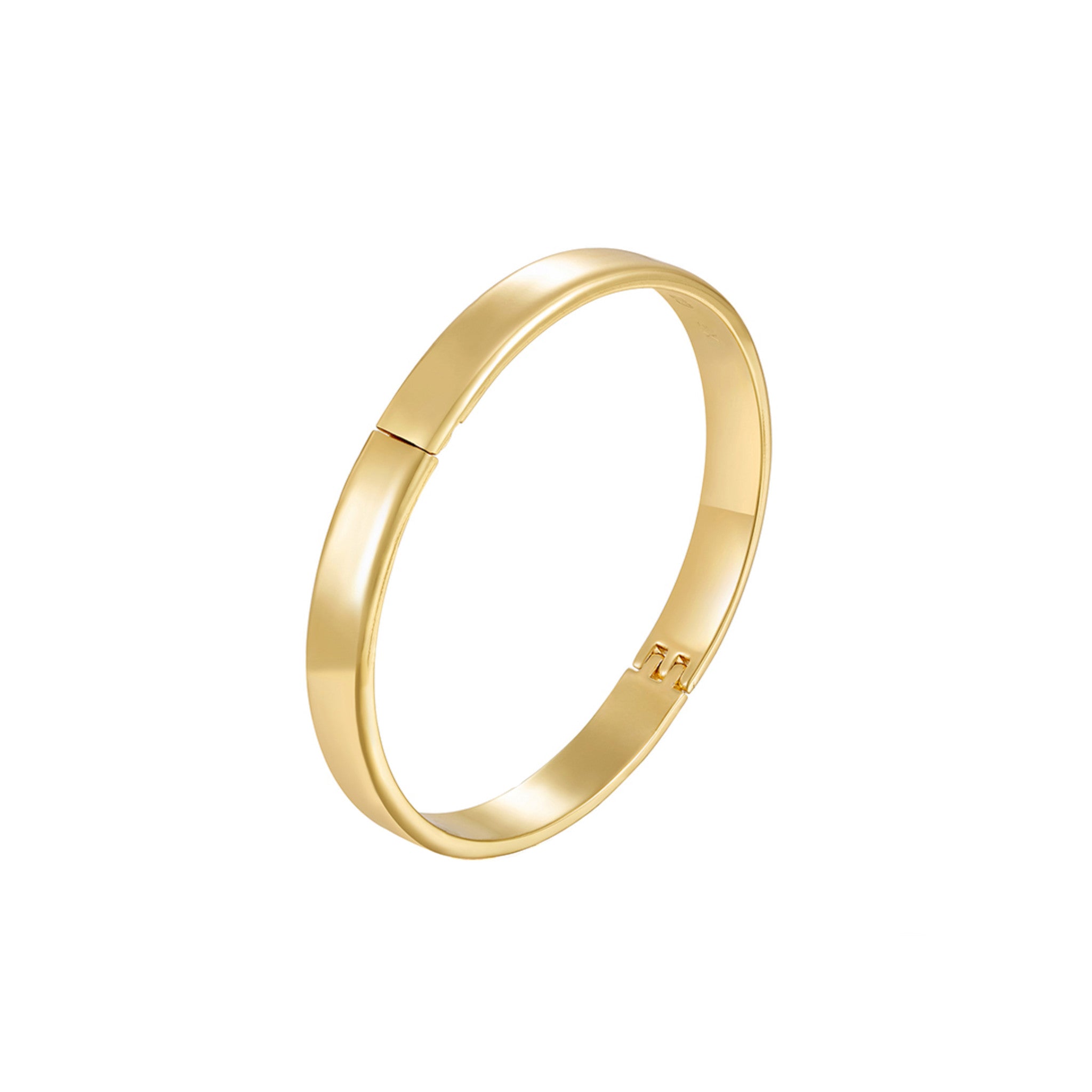 Gold ring on a white background