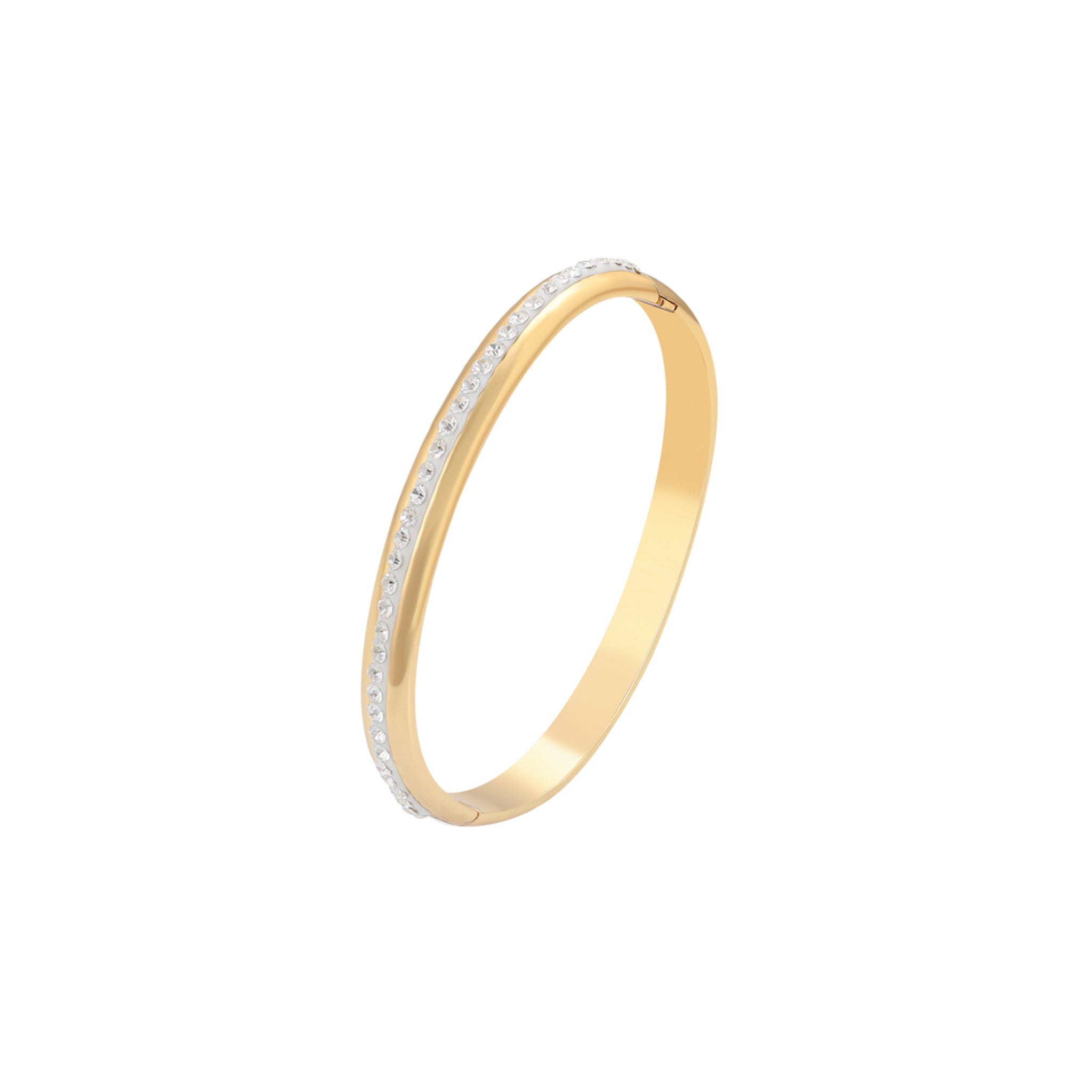 Slim Pavé Bangle - 14K Gold-Plated