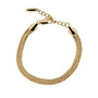Gold chain bracelet on a white background