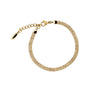 Gold bracelet on a white background