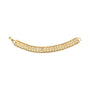 Gold bracelet on a white background