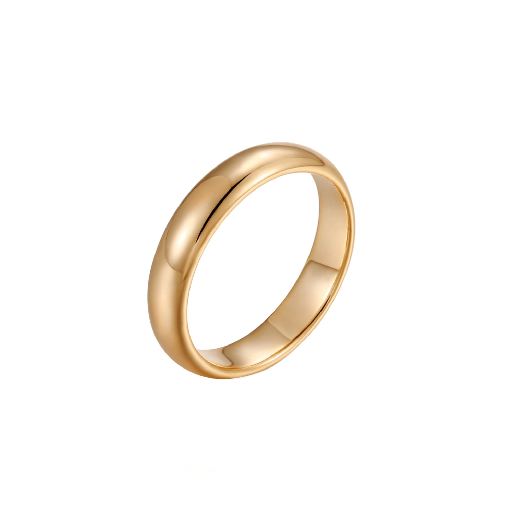 Gold ring on a white background