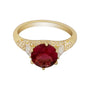 Ruby Birthstone Ring - 14K Gold-Plated
